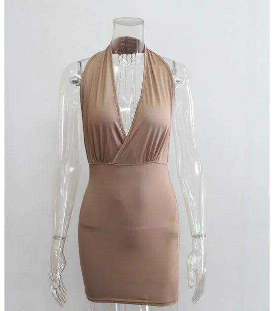 Spring 2020 Women's Sexy Halter Bodycon Dress