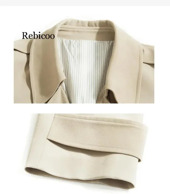Mid-Length Over-the-Knee Trench Coat