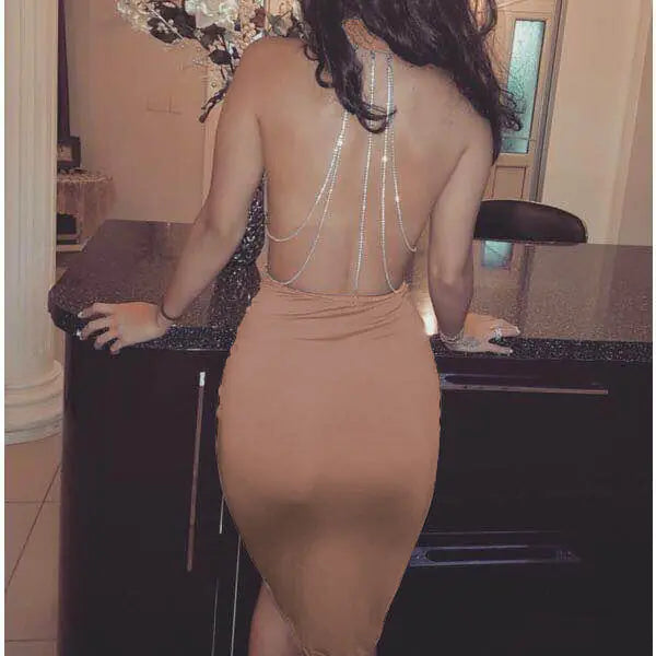 Spring 2020 Women's Sexy Halter Bodycon Dress